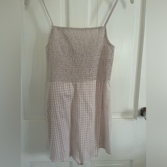 Urban Outfitters Winnie Pink Gingham Smocked Romper - Picture 3 of 6